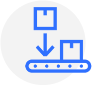 Diseño estilizado de icono representando anaqueles industriales para almacenamiento de productos de gran longitud y peso.